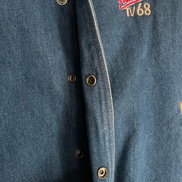 Tri-Mountain Bomber Jacket with Eagle Embroidery Sz Med - Picture 9 of 12